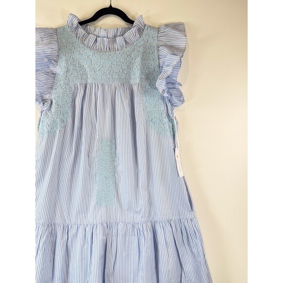 Blue Striped Mini Dress - Picture 5 of 11